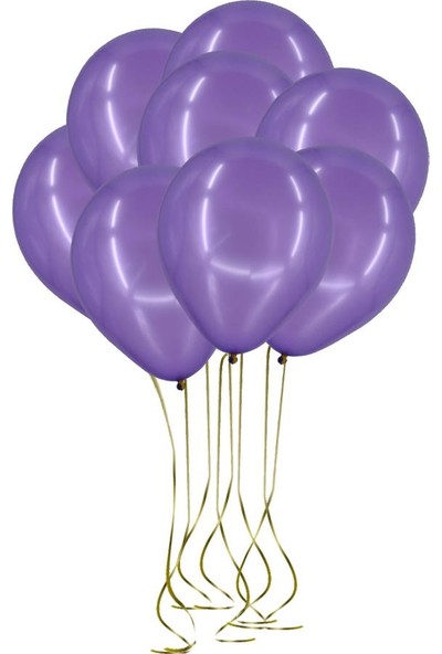 Cansüs 100lü Metalik Balon Mor 12inç