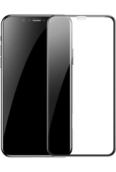 Eiroo iPhone XR Curve Tempered Glass Full Siyah Cam Ekran Koruyucu Siyah