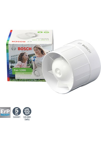 Bosch Banyo Aspiratörü / Fanı 1200 Serisi Beyaz 100 mm Çap
