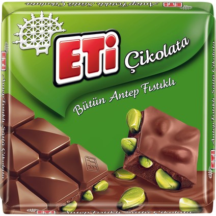 Çikolata 6'lı Antep Fıstıklı Kare Lezzetli Çikolata Tatlandırıcı İçerikli