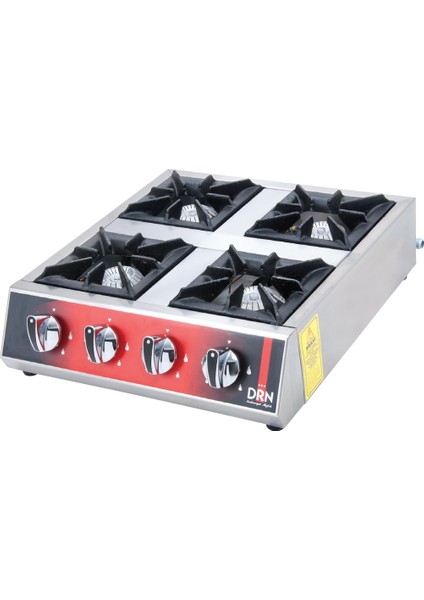 Endüstriyel Set Üstü Mini Ocak 4'lü 50 x50 cm Doğalgaz
