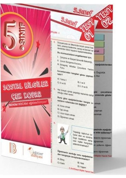 5. Sınıf Sosyal Bilgiler Çek Kopar Yaprak Test