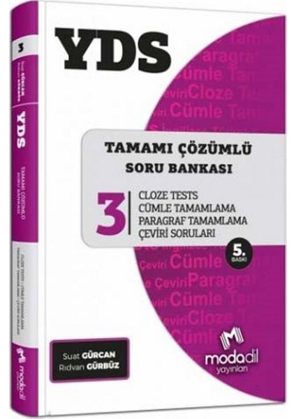 YDS Tamamı Çözümlü Soru Bankası Serisi 3 Cloze Tests