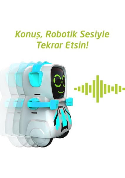 Pokibot Robot Turkuaz İnteraktif Oyun Arkadaşı Çocuklar İçin Eğlenceli Hediye modelleri