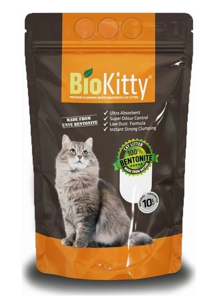 BioKitty Sade Naturel İnce Taneli 10 tl 2 Adet Kedi Kumu