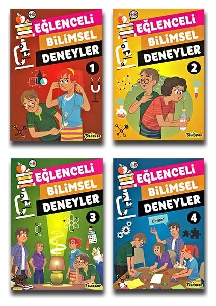 Eğlenceli Bilimsel Deneyler Seti - 4 Kitap