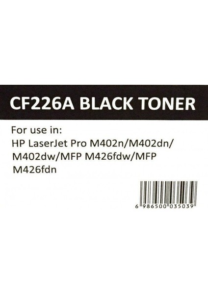 26A Siyah Muadil Toner (Çipli) CF226A