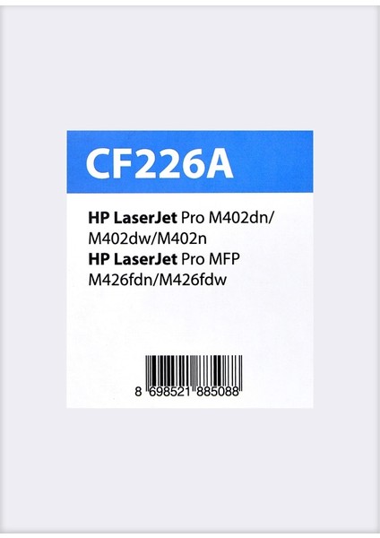 HP 26A Mavi Muadil Toner CF226A (Çipli)