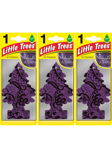Little Trees Kağıt Koku Midnight Chic 3'lü Paket