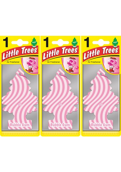 Little Trees Kağıt Koku Sakız Kokusu Bubble Gum 3'lü Paket