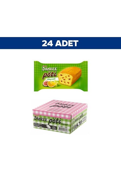 Dankek Pötikek Meyveli Kek 35 gr x 24'lü fiyatları