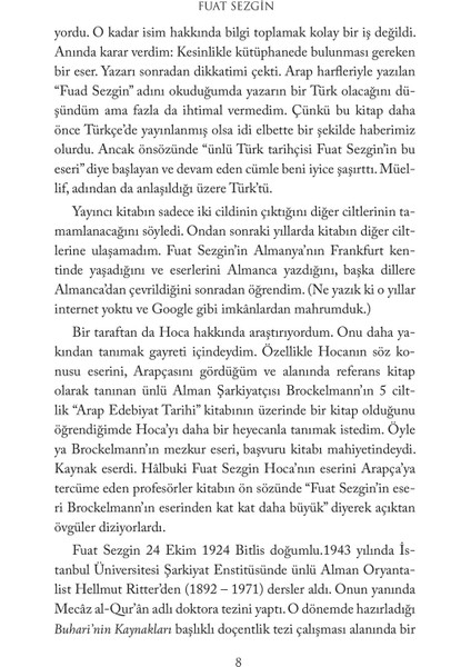 Bilim Tarihi Sohbetleri - Fuat Sezgin