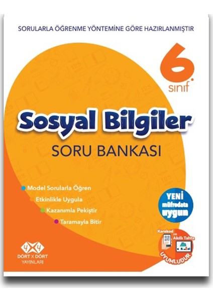 4x4 6. Sınıf Sosyal Bilgiler Soru Bankası