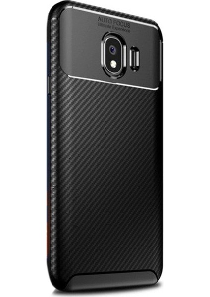 Samsung Galaxy J4 Kılıf Negro Karbon Dizayn Silikon + Nano