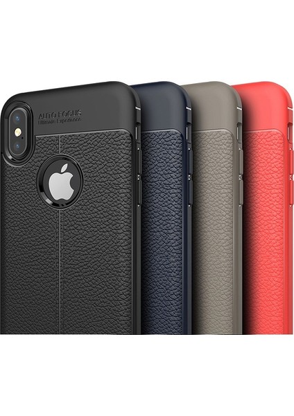 Apple iPhone XS Max Kılıf Niss Silikon Deri Görünümlü Ultra Koruma Lacivert fiyatları