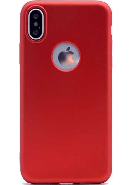 Apple iPhone XS Max Kılıf Premier Esnek Lüx Silikon Kırmızı