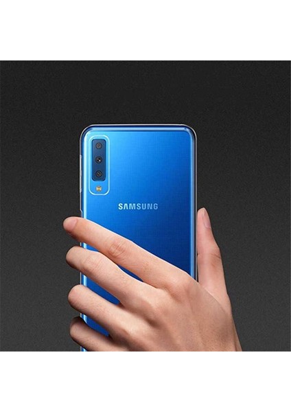 Samsung Galaxy A7 2018 Kılıf Süper Sillikon+Nano Glass Şeffaf fırsatları