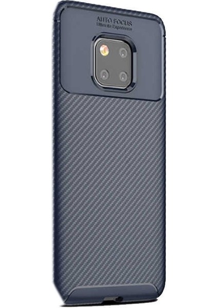 Huawei Mate 20 Pro Kılıf Negro Karbon Silikon+Nano Glass
