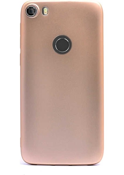 Alcatel İdol 5 Kılıf Premier Lüx Yumuşak Silikon Gold