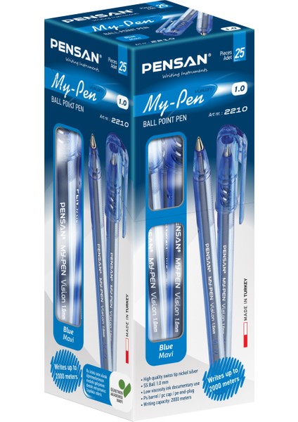 My-Pen Tükenmez Kalem 1.0 Mm 25'Li