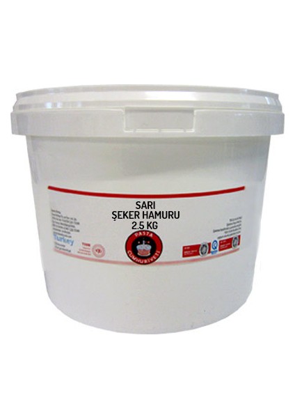 Jelatinsiz Sarı Şeker Hamuru - 2.5 Kg