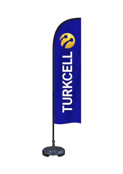 Turkcell Yelken Bayrak Zeminli
