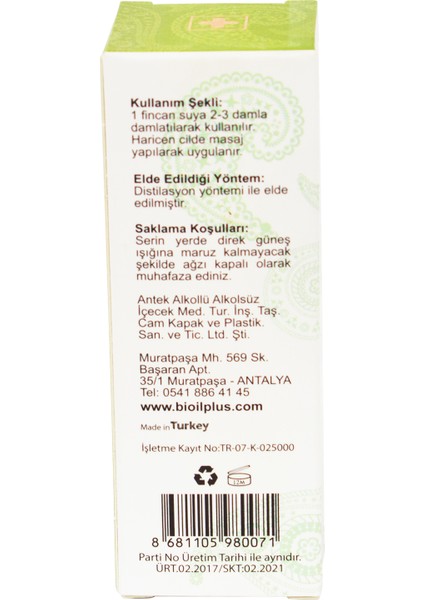 Adaçayı Yağı Elma Yağı 20 ml
