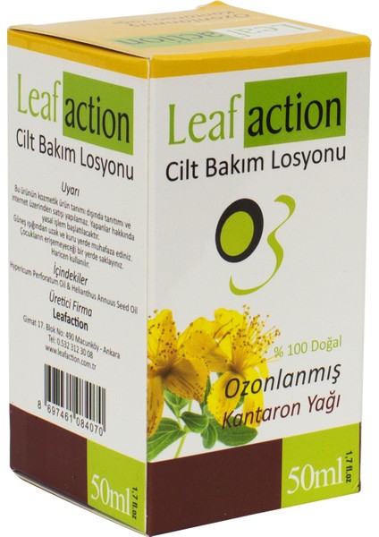 Leaf Action Ozon Yağı Ozonlanmış Kantaron Yağı 50 ml