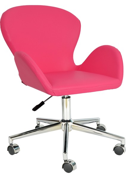 Roberta Metal Ayaklı Çalışma Koltuğu Pembe 2069A0120