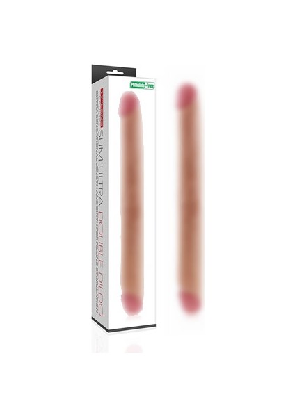 Lady Çift Taraflı Realistik Dildo Anal Vajinal Penis 43 cm