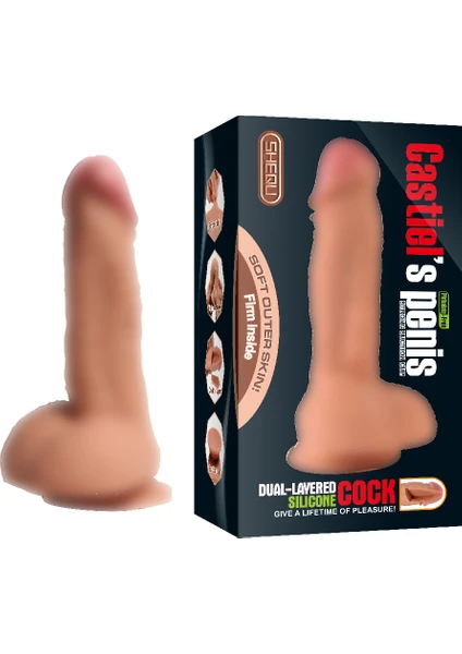 Castiel's 20 cm Full Realistik Gerçekçi Penis Kalın Vibratör Dildo