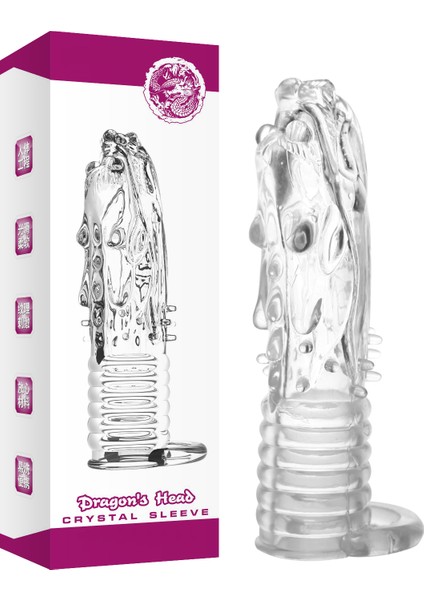 Dildo Silikon Penis Kılıfı Uzatmalı Şeffaf Kılıf