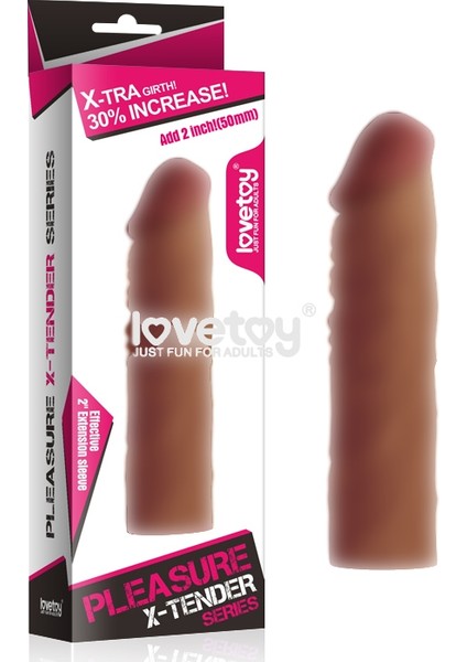 X-TENDER Realistik Penis Kılıfı Ten Dokuda Melez Rengi