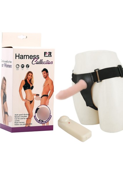 İçi Boş Belden Bağlamalı Titreşimli Protez Penis Vibratör Strapon