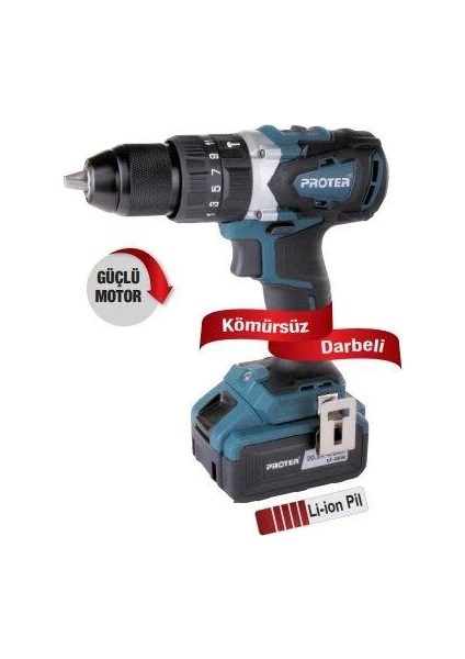 Pst 740 Blkömürsüz Darbeli Şarjlı Matkap 20 V 4.0 Ah