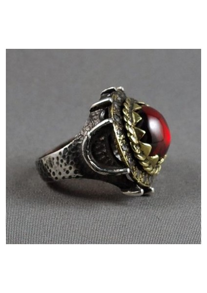 Lal Ve Zirkon Taşlı Otantik Gümüş Yüzük 226 fiyatları