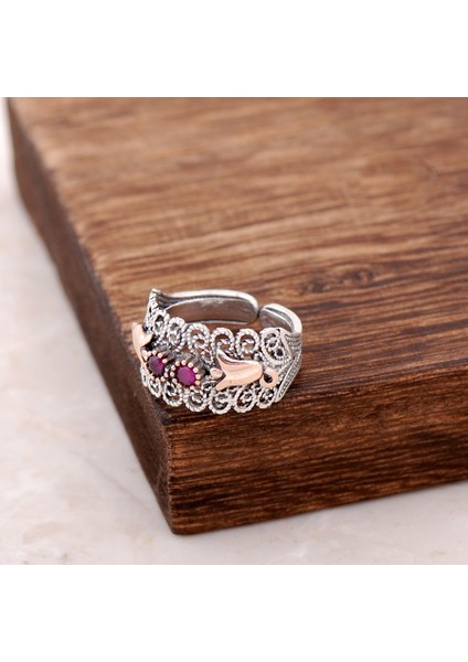 Telkari İşlemeli Gümüş Yüzük 2518