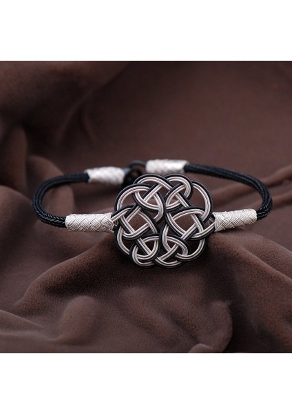 Kazaziye El Sarması Oksitli Gümüş Bileklik 2092