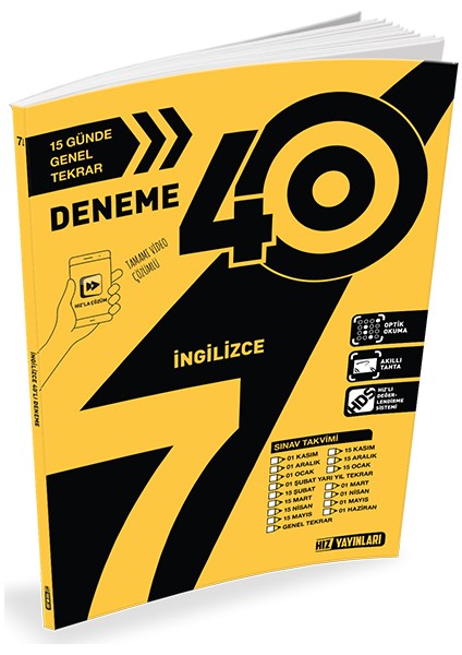 7. Sınıf İngilizce 40'lı Deneme