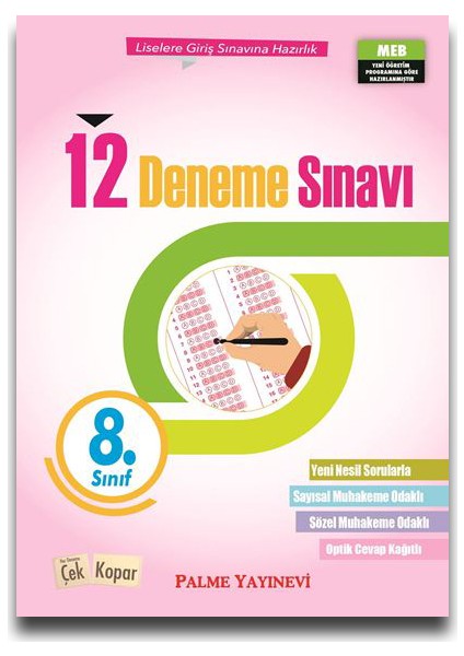 8. Sınıf Çek Kopar 12 Deneme Sınavı