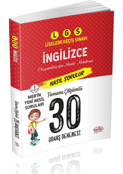 Editör Yayınları 8. Sınıf LGS İngilizce Tamamı Çözümlü 30 Deneme Sınavı