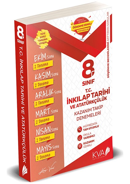 8.Sınıf T.C. İnkılap Tarihi ve Atatürkçülük Kazanım Takip Denemeleri
