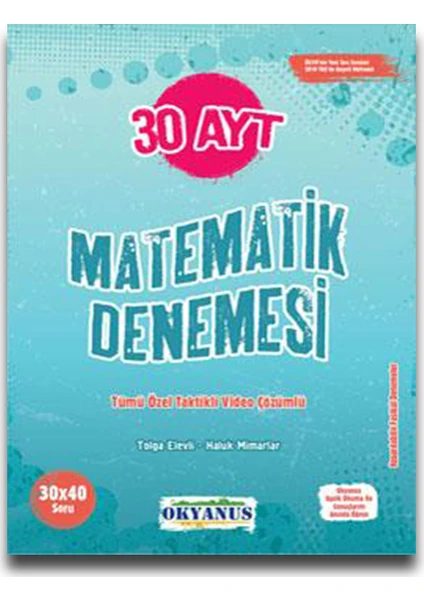 Okyanus Yayınları AYT 30 Matematik Denemesi