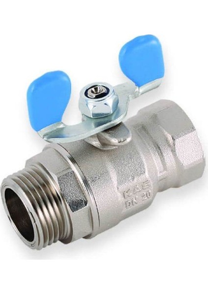 1" Su Küresel Vana Tam Geçişli-Kelebek Kollu Dış Dişli (PN 40)