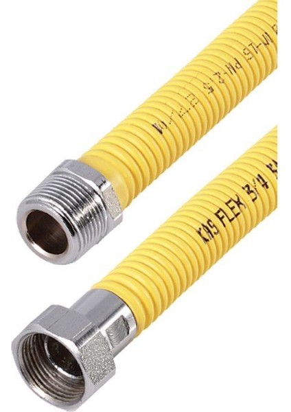 Kombi Gaz Bağlantı Flexi Makaronlu 3/4"-3/4" 60 cm