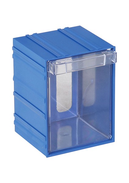 Set Ms2 Mavi Şeffaf Plastik Çekmeceli Kutu