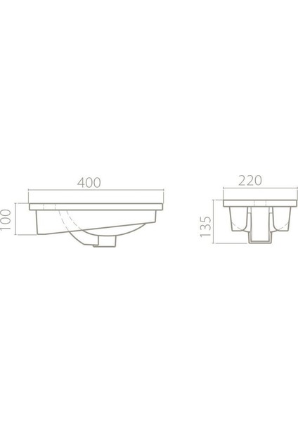 Mini 24X42 Cm Lavabo