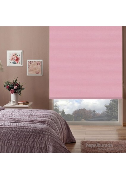 Pembe Polyester Stor Perde