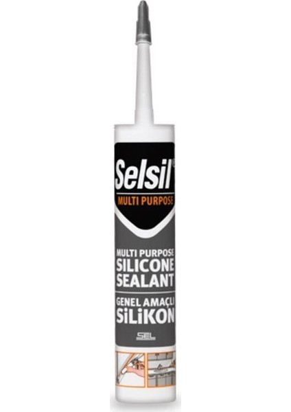 Selsil Genel Amaçlı Silikon 280gr Şeffaf