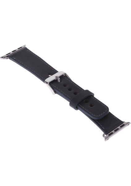 Apple Watch Uyumlu Deri Saat Kordonu 42 mm - Cz01 Lacivert